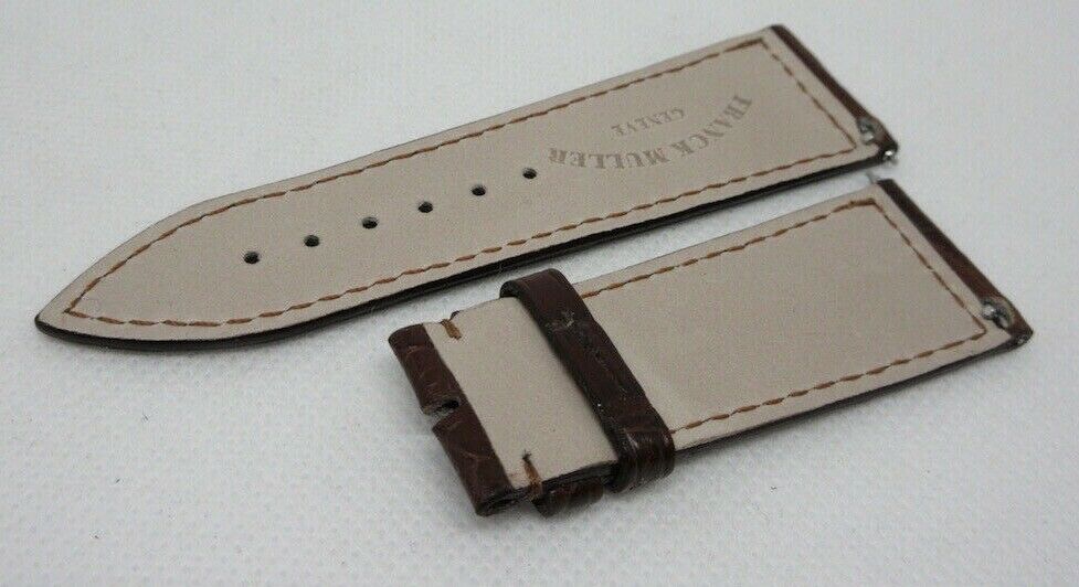 New Franck Muller 23mm Brown Alligator Strap OEM Short Size