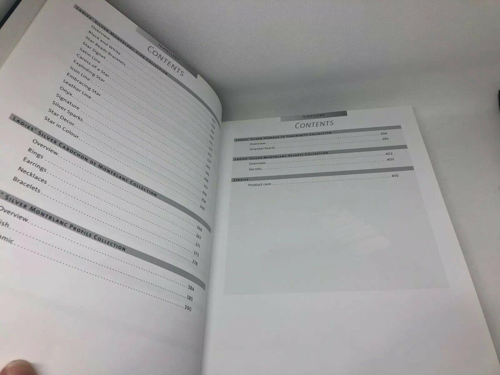 Montblanc Jewelry Collection Manual Book Guide Hardcover