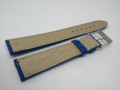 Camille Fournet 19mm Blue Alligator Strap Stainless Steel Buckle