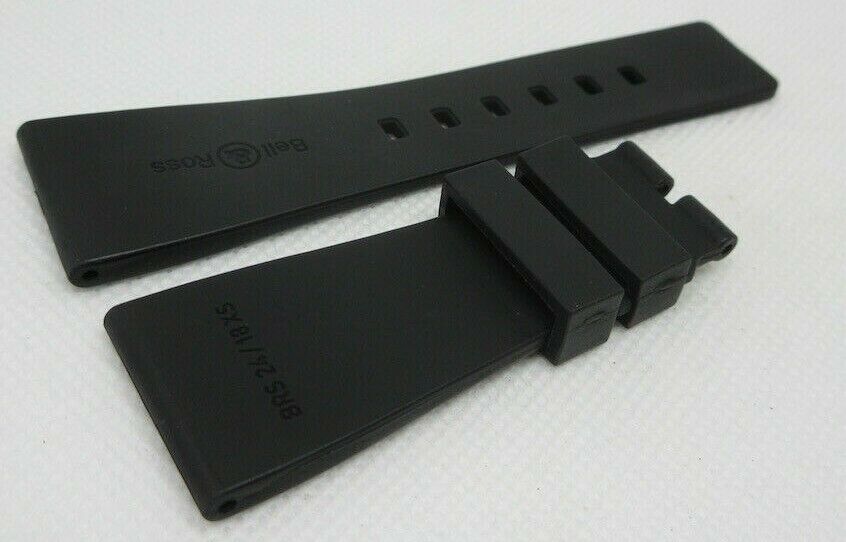 New Bell & Ross 24mm Black Rubber Strap OEM Genuine XS Short Size