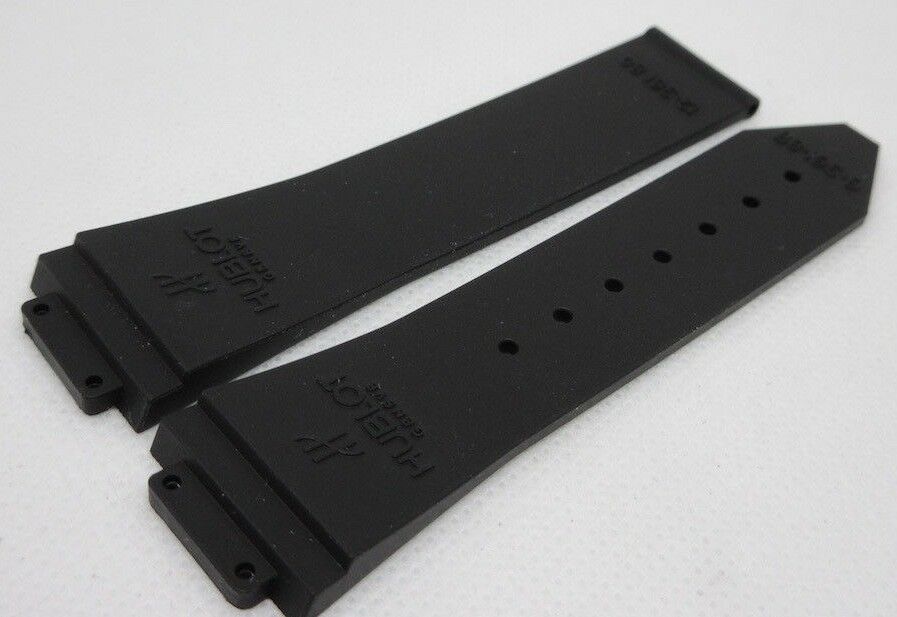 New Hublot Big Bang 21mm Black Rubber Strap OEM Striped