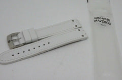Giuliano Mazzuoli Manometro 18mm White Leather Strap Stainless Steel Buckle