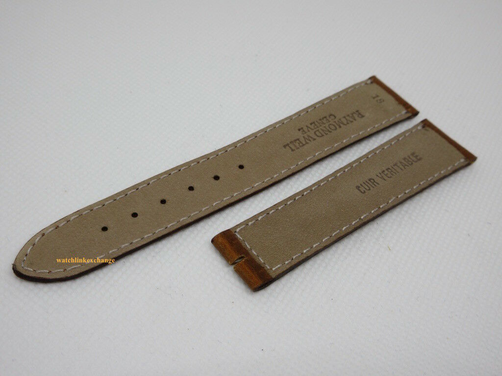 New Raymond Weil 18mm Brown Alligator Strap OEM