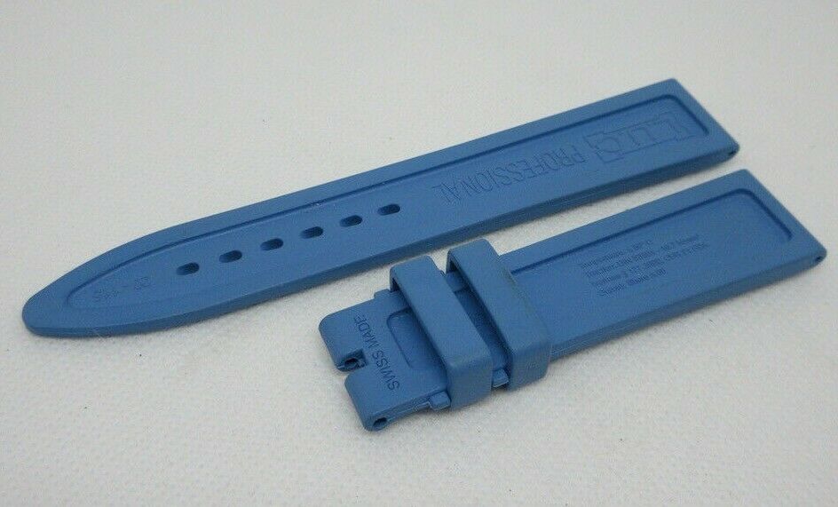 New Chopard LUC Pro One 20mm Blue Rubber Strap OEM Genuine