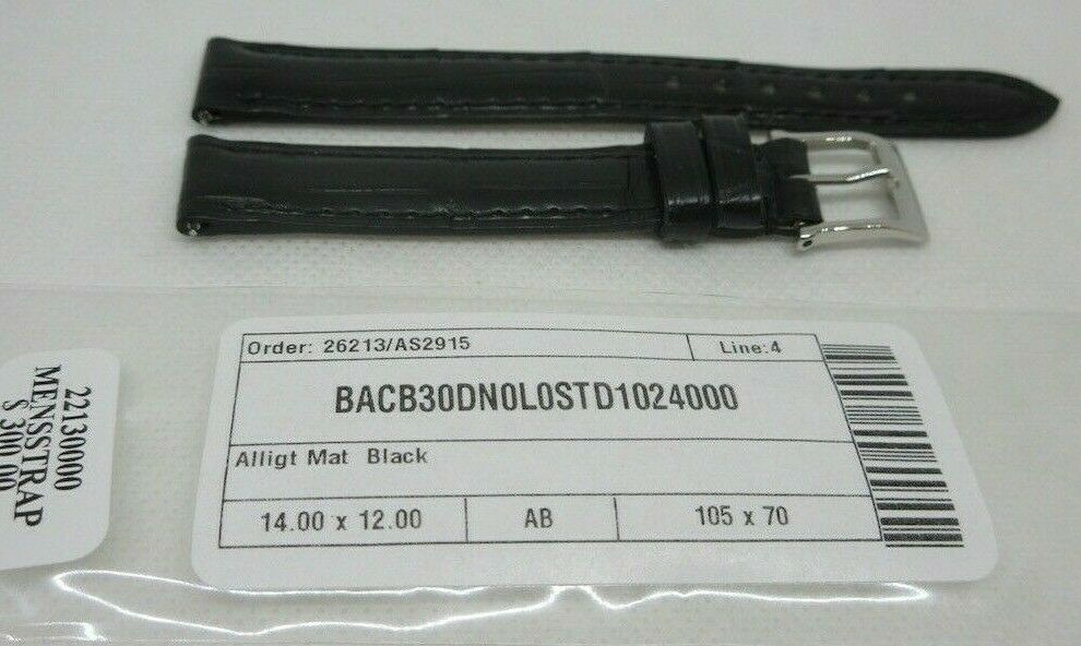 New Camille Fournet 14mm Black Alligator Strap Genuine Buckle Authentic Matte