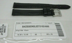 New Camille Fournet 14mm Black Alligator Strap Genuine Buckle Authentic Matte