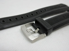 Tag Heuer 21mm Black Rubber Strap Stainless Steel Buckle OEM Genuine