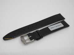 New Tag Heuer 14mm Black Leather Strap Steel Buckle