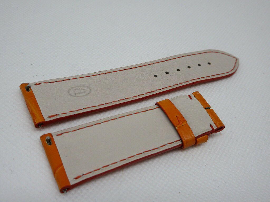 New Parmigiani 22mm Orange Alligator Strap OEM