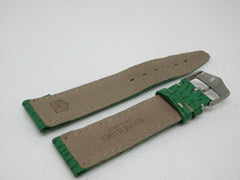 Tag Heuer 19mm Green Sharkskin Leather Strap Stainless Steel Buckle