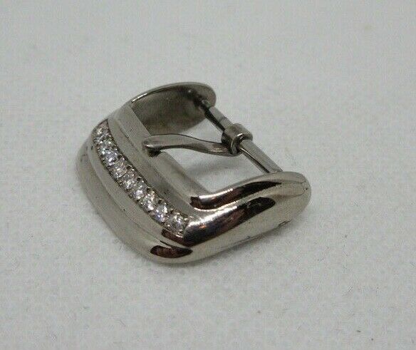 New Franck Muller 16mm 18k White Gold Diamond Tang Buckle OEM Genuine