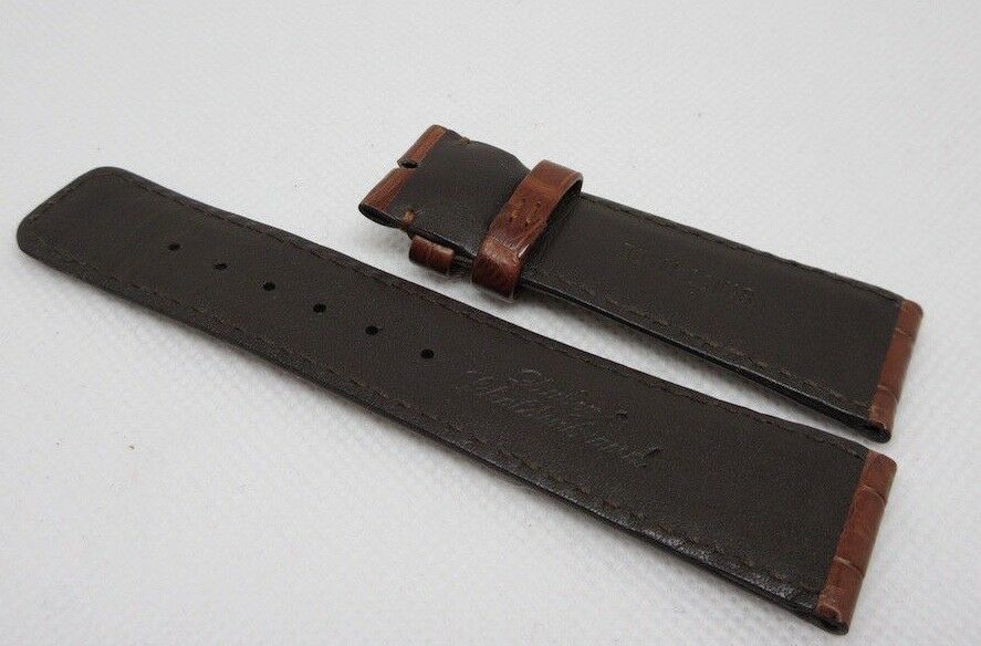 New Dubey Schaldenbrand 19mm Brown Alligator Strap