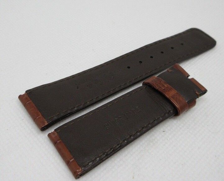 New Dubey Schaldenbrand 19mm Brown Alligator Strap