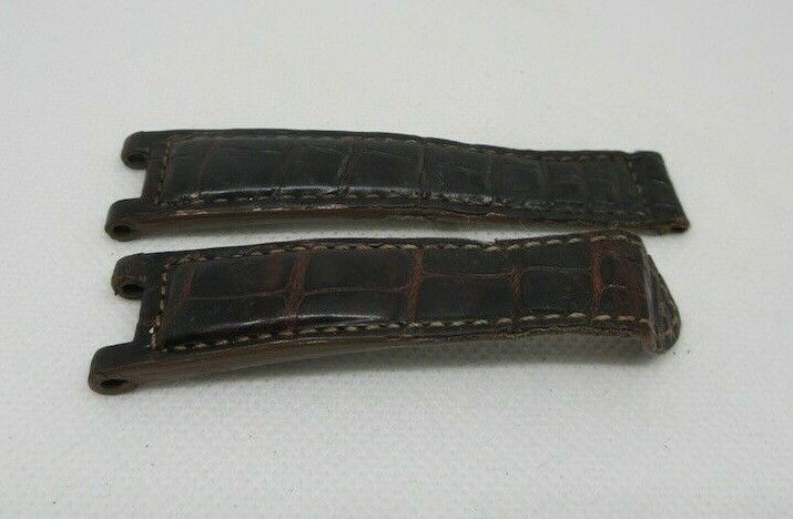 Cartier Pasha 18mm Brown Alligator Strap OEM Genuine for Deployant Buckle