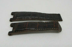 Cartier Pasha 18mm Brown Alligator Strap OEM Genuine for Deployant Buckle