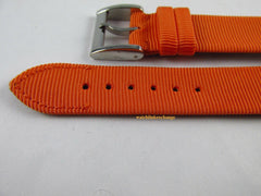 New Bedat & Co. 16mm Orange Silk Grosgrain Strap Stainless Steel Buckle OEM