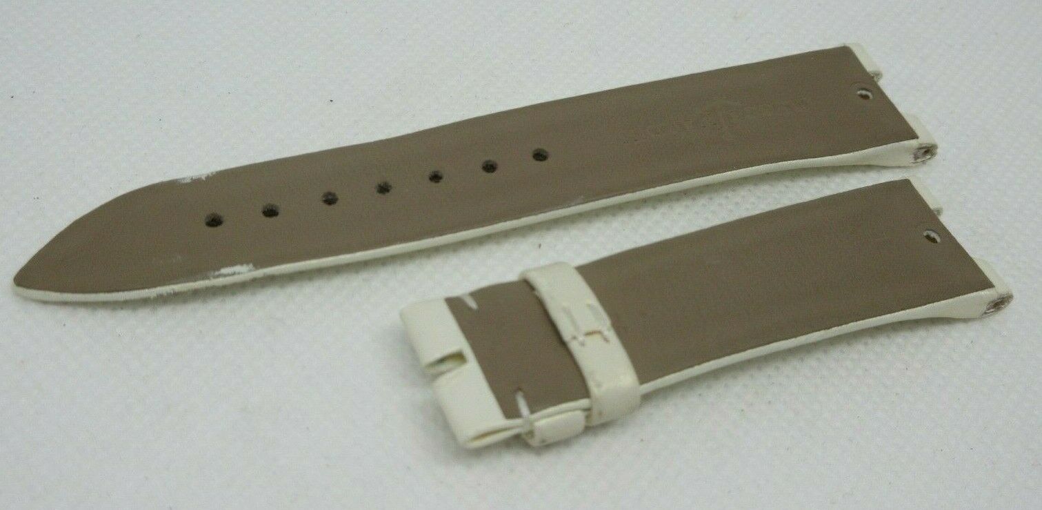 New Ulysse Nardin Strap Satin Leather 18mm OEM Genuine Beige Tan Fabric