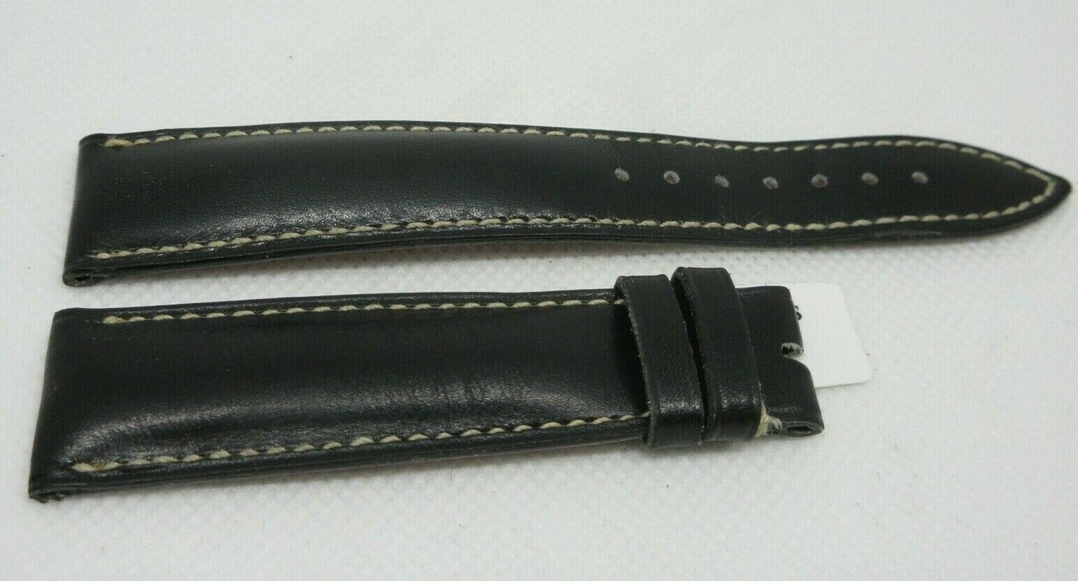 New Ulysse Nardin Black Leather Strap 19mm OEM Genuine
