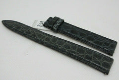 Franck Muller 14mm Black Grey Alligator Strap OEM Genuine Glossy