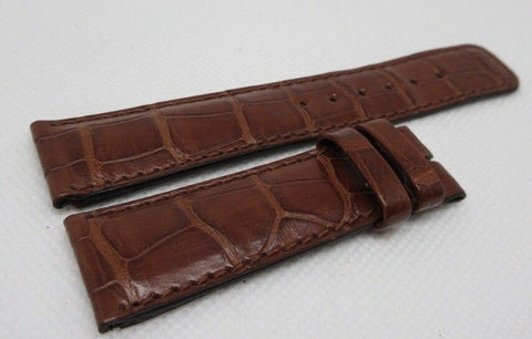 New Dubey Schaldenbrand 19mm Brown Alligator Strap