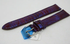 New Michele 16mm Snakeskin Leather Strap Blue Red OEM