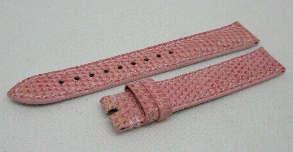 New Zenith 15mm Pink Lizard Strap OEM Genuine