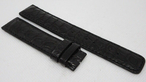 New Dubey Schaldenbrand 19mm Black Alligator Strap