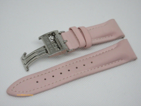 New Jacob & Co. 20mm Pink Poly Rubber Strap Deployant Buckle Stainless Steel