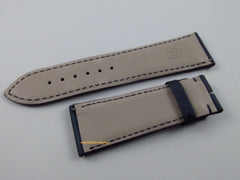 New Parmigiani 22mm Blue Silk Leather Strap OEM Short Size