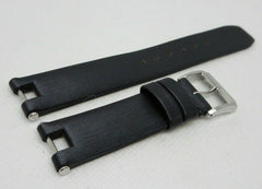 New Baume Mercier 16mm Black Leather Strap Stainless Steel Buckle OEM Satin