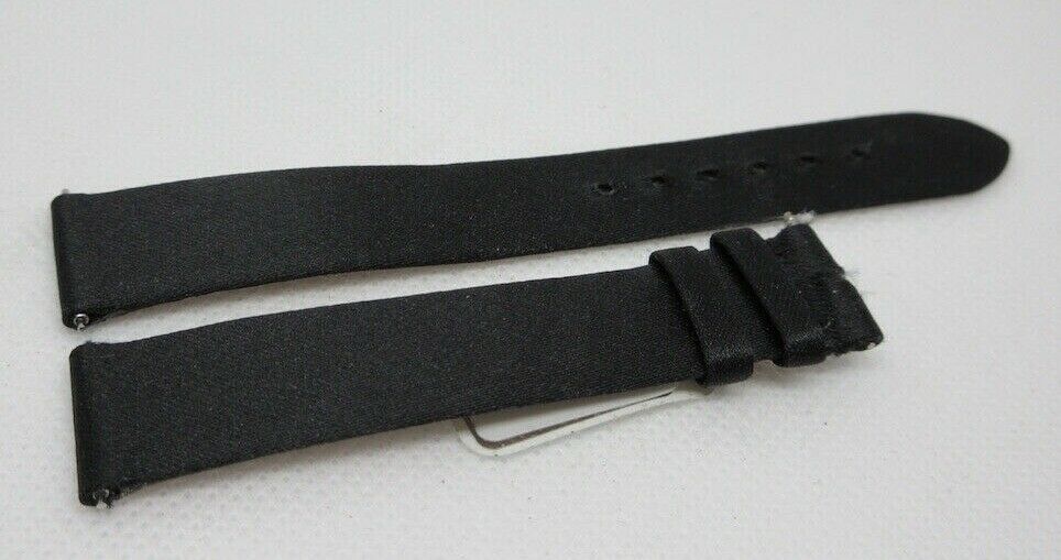 Camille Fournet 16mm Black Satin Leather Strap