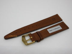 New Tag Heuer 16mm Brown Leather Strap Buckle