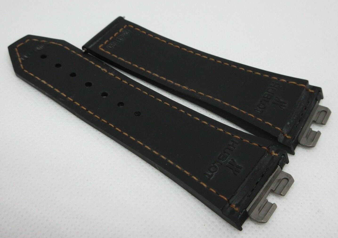 Hublot Big Bang Unico 27mm Black Orange Leather Rubber Strap OEM