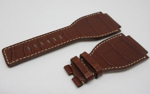 New Bell & Ross Brown Alligator Strap for BR-01 BR-03 by Camille Fournet