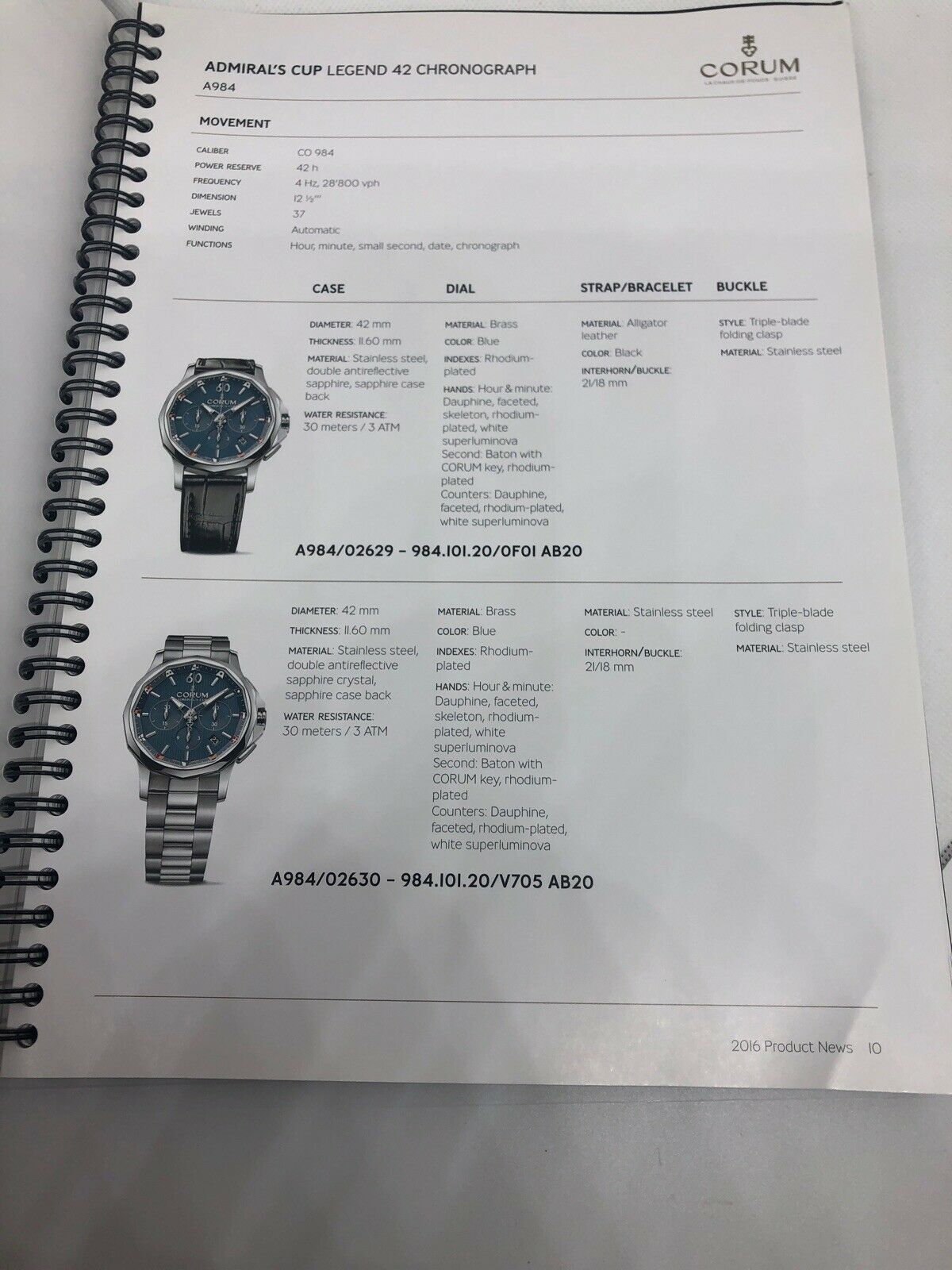 Corum Watch Manual Guide Dealer Book 2016 2017 Catalog