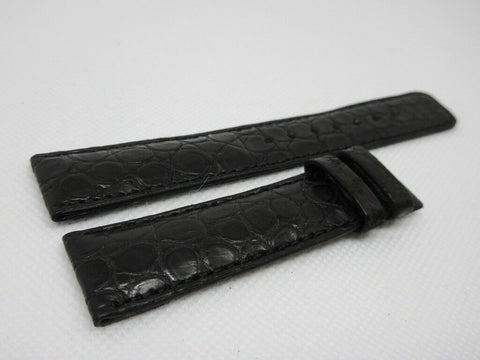 New Dubey Schaldenbrand 20mm Black Alligator Strap