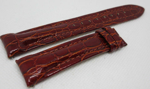 New Jacob & Co. 18mm Orange Red Alligator Strap Glossy OEM