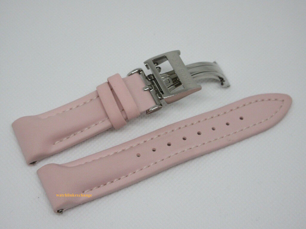 New Jacob & Co. 20mm Pink Poly Rubber Strap Deployant Buckle Stainless Steel