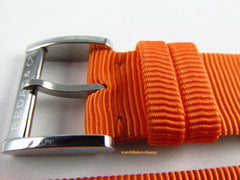 New Bedat & Co. 16mm Orange Silk Grosgrain Strap Stainless Steel Buckle OEM