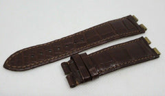 Piaget Polo 21mm Brown Alligator Strap Gold Tone Stainless Steel OEM Genuine