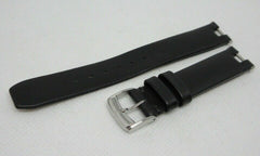 Baume Mercier 14mm Black Leather Strap Stainless Steel Buckle OEM