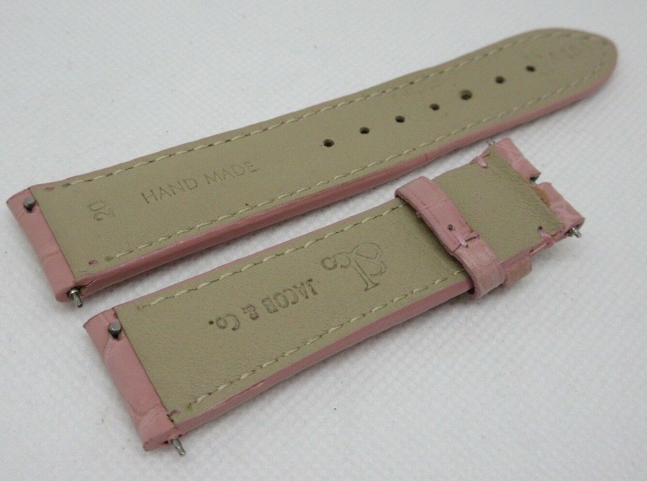 New Jacob & Co. 20mm Pink Alligator Strap OEM