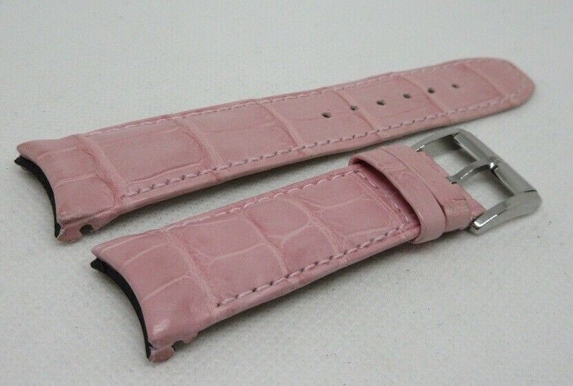 Baume Mercier 20mm Pink Alligator Strap OEM Genuine Stainless Steel Tang Buckle