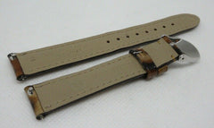 New Michele 16mm Leather Strap Cheetah Stainless Steel Buckle OEM