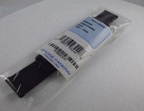 New Panerai 22mm Black Coramid Carbon Rubber Dive Strap Bag OEM
