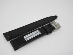 New Tag Heuer 15mm Black Leather Strap Steel Buckle
