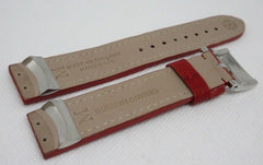 New Giuliano Mazzuoli Manometro 18mm Red Leather Strap Stainless Steel Buckle