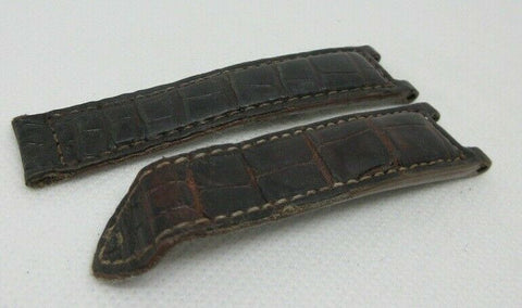 Cartier Pasha 18mm Brown Alligator Strap OEM Genuine for Deployant Buckle