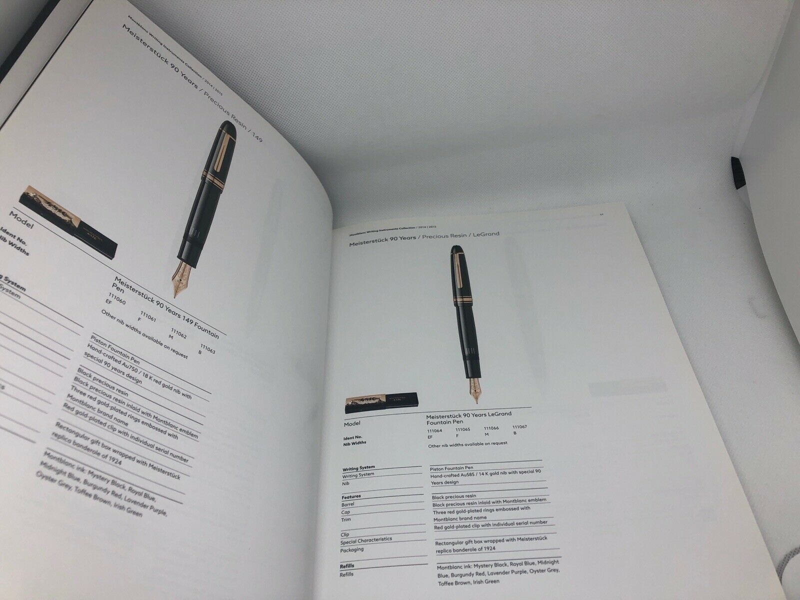 Montblanc Pen Manual Guide Hardcover Book 2014 2015