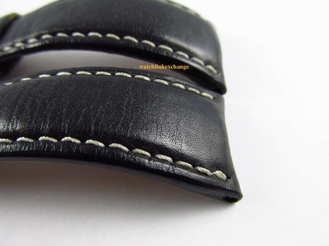 Audemars Piguet Millenary 24mm Black Leather Strap White Stitch OEM